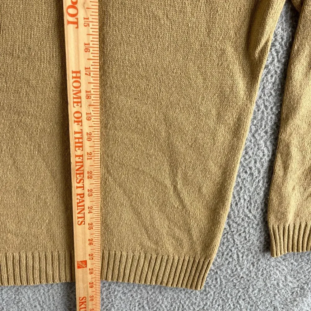 NEW Vintage Eddie Bauer Sweater Mens Extra‎ Large Beige Lambs Wool Smart Fabric